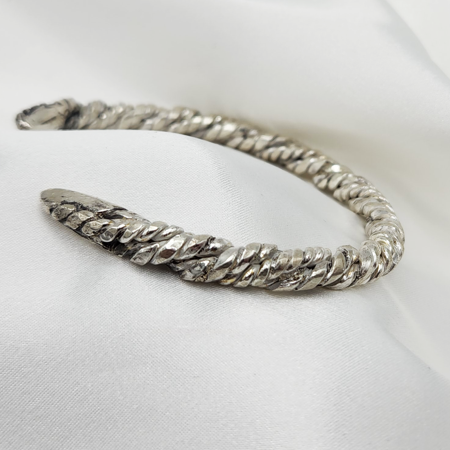 Custom Made Twisted Rope Silver Bracelet
