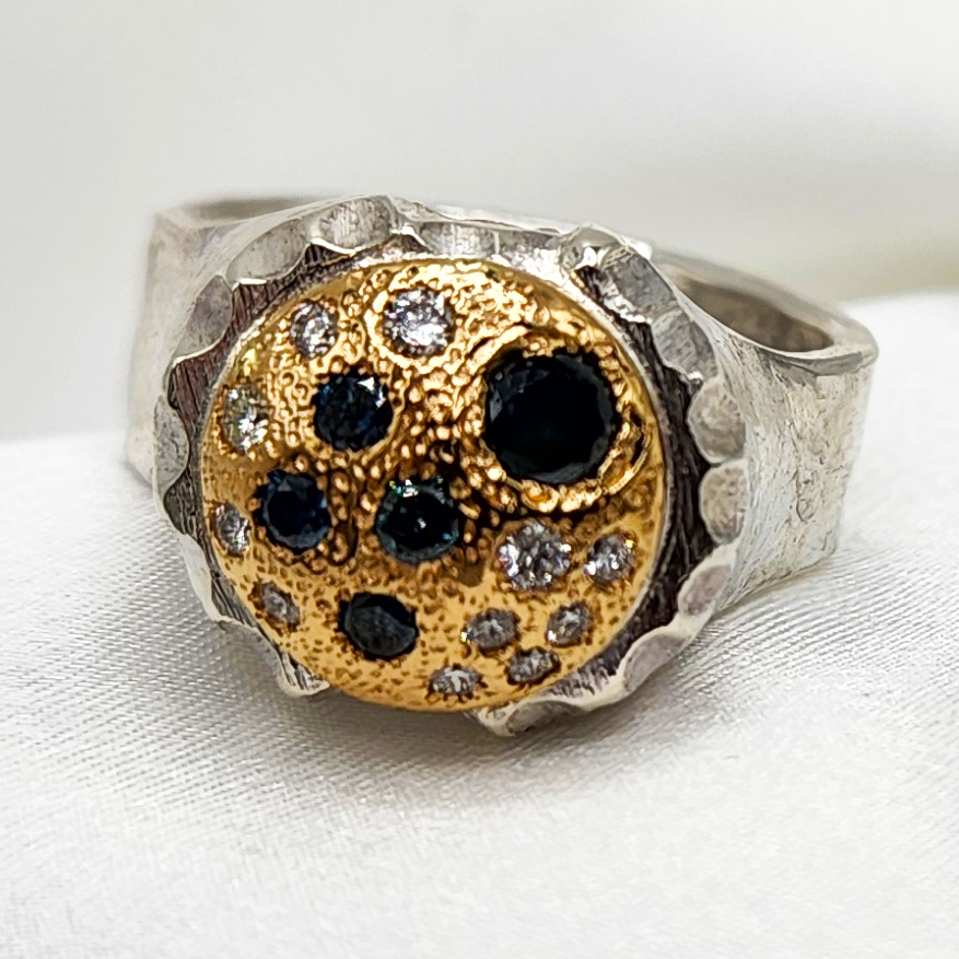 2.00ct Fancy Blue Diamond 3 Stone Engagement Ring, Brilliant Cut, 925 –  INFINITYJEWELRY.COM