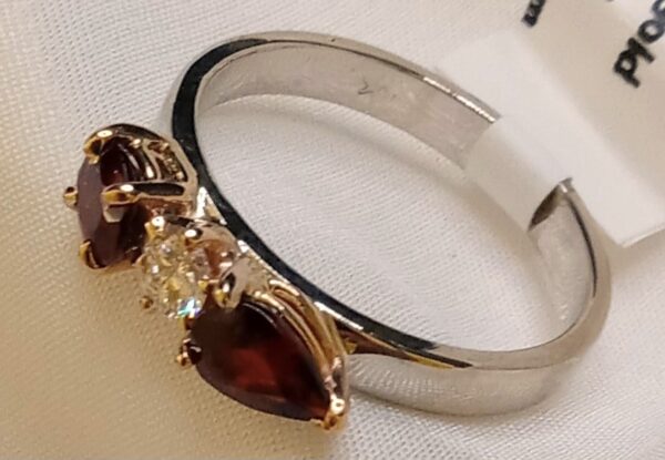 diamond garnet ring - Image 2