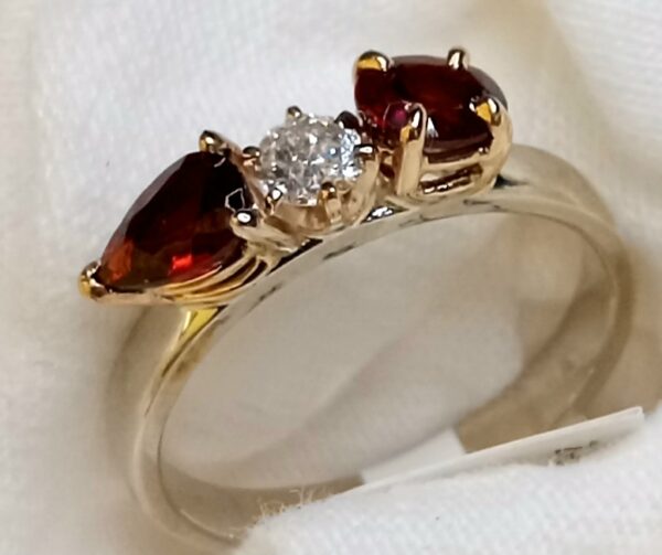 diamond garnet ring