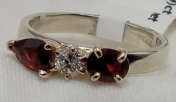 diamond garnet ring - Image 4