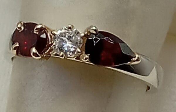 diamond garnet ring - Image 7