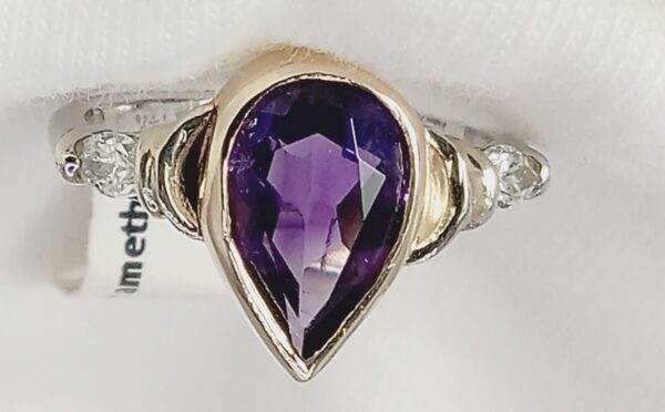 diamond amethyst ring - Image 6