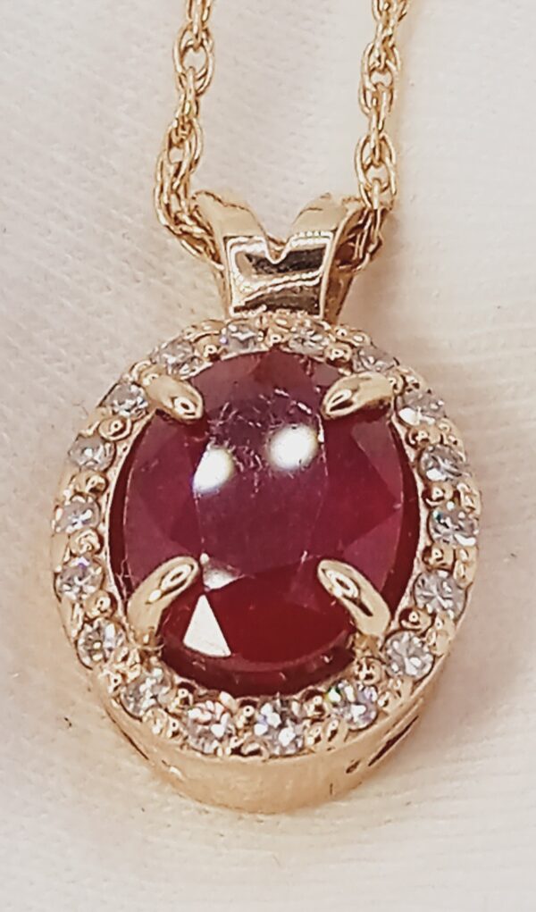 ruby diamond pendant - Image 4