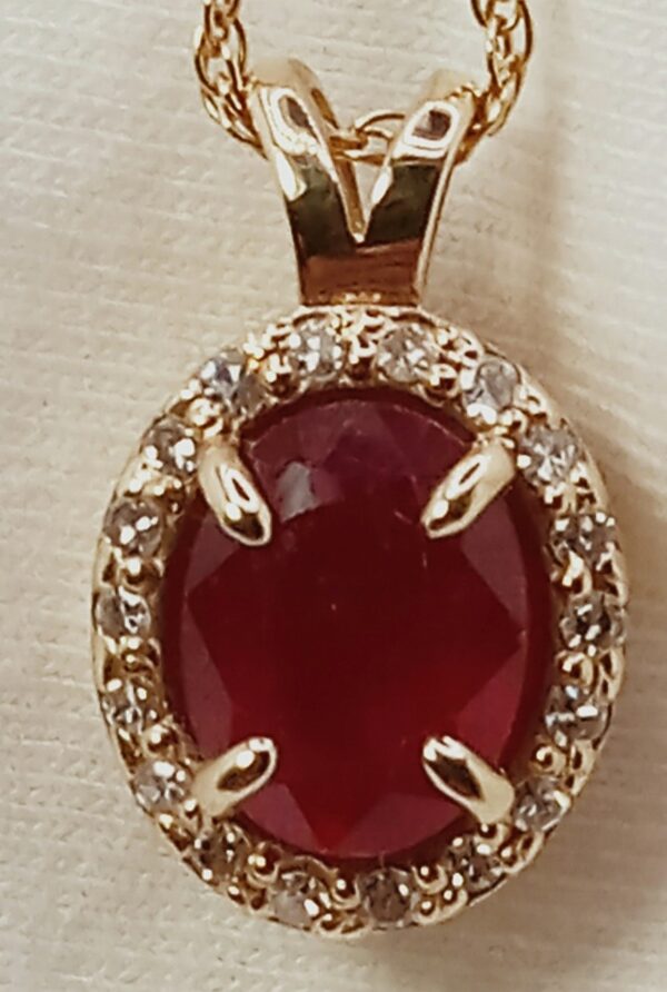 ruby diamond pendant - Image 2