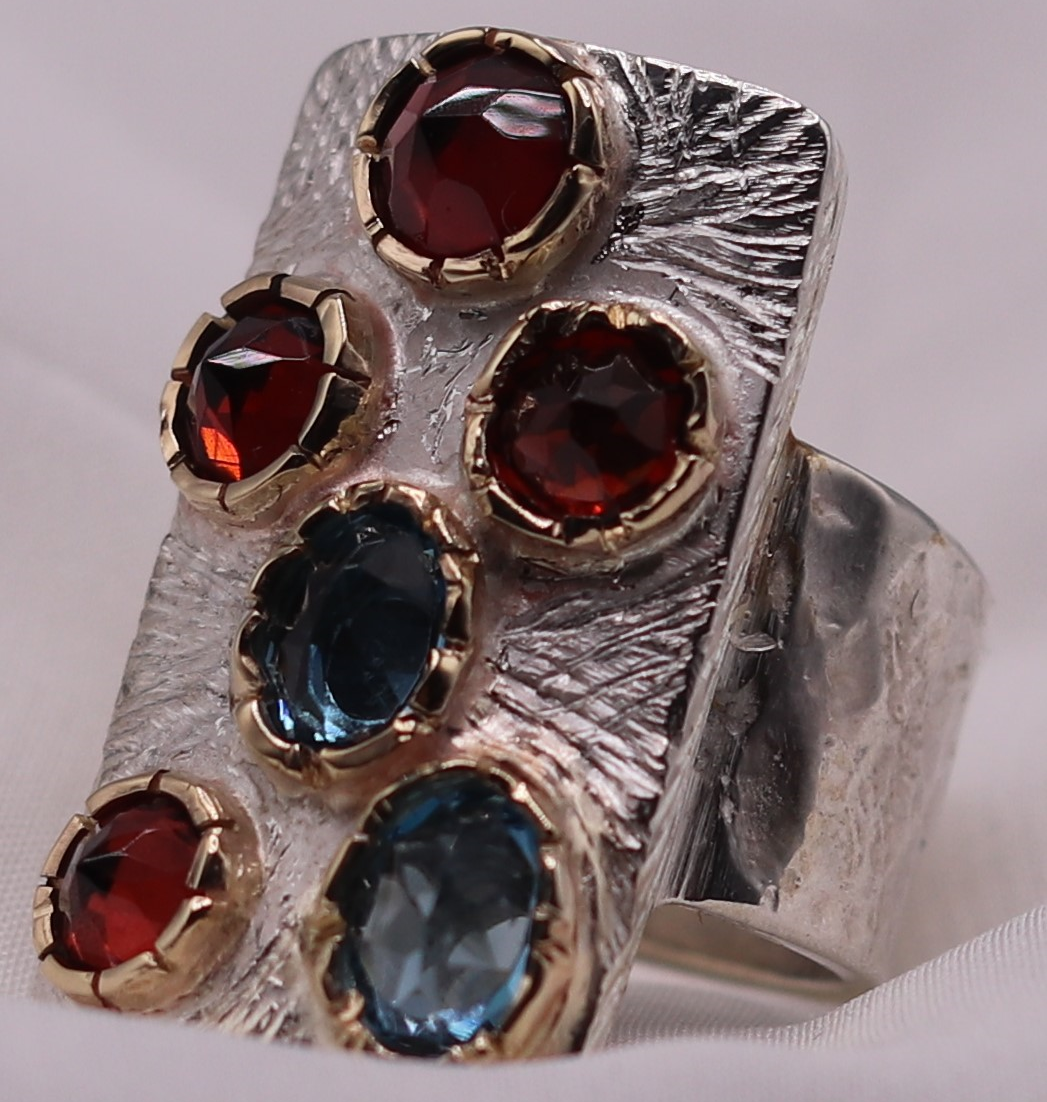 garnet topaz ring
